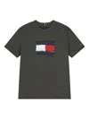 Tommy Hilfiger Junior Logo Cotton T-shirt In Green
