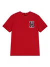 Tommy Hilfiger Junior Logo Cotton T-shirt In Red
