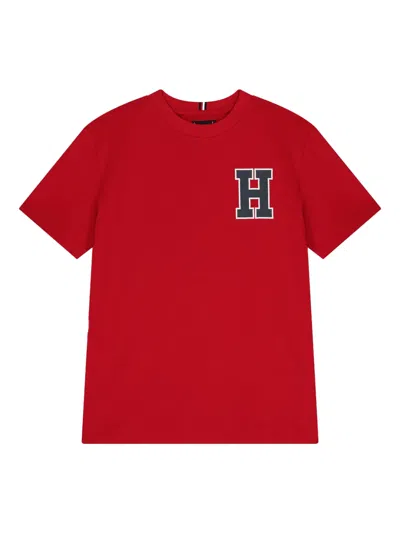 Tommy Hilfiger Junior Kids' Logo Cotton T-shirt In Red