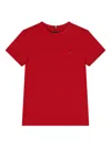 Tommy Hilfiger Junior Logo Cotton T-shirt In Red