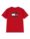 Tommy Hilfiger Junior Logo Cotton T-shirt In Red