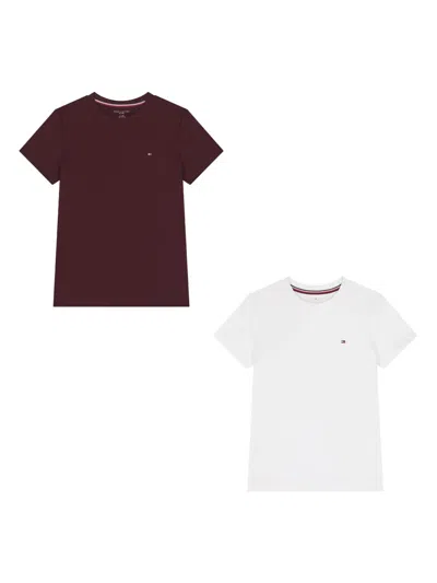 Tommy Hilfiger Junior Kids' Logo Cotton T-shirt In Red