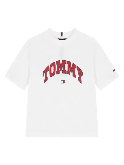 Tommy Hilfiger Junior Kids' Logo Cotton T-shirt In White