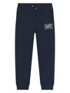 Tommy Hilfiger Junior Logo Cotton Trousers In Blue