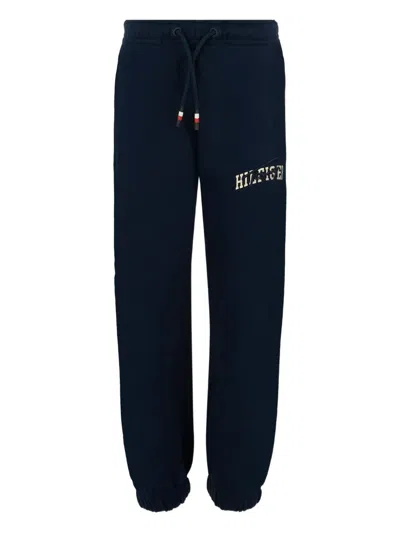 Tommy Hilfiger Junior Kids' Logo Cuffed Track Bottoms In Blue