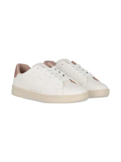 Tommy Hilfiger Junior Kids' Logo-detail Low-top Sneakers In White