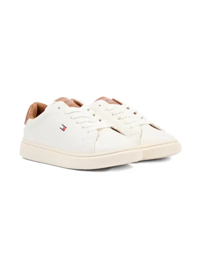Tommy Hilfiger Junior Kids' Logo Detail Sneakers In White