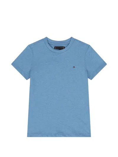 Tommy Hilfiger Junior Kids' Logo-detail T-shirt In Blue