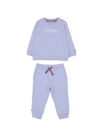 Tommy Hilfiger Junior Babies' Logo-detail Tracksuit In Blue