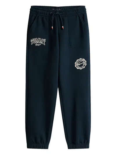 Tommy Hilfiger Junior Kids' Logo-embellished Sweatpants In Blue