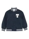 Tommy Hilfiger Junior Logo-embroidered Baseball Jacket In Blue