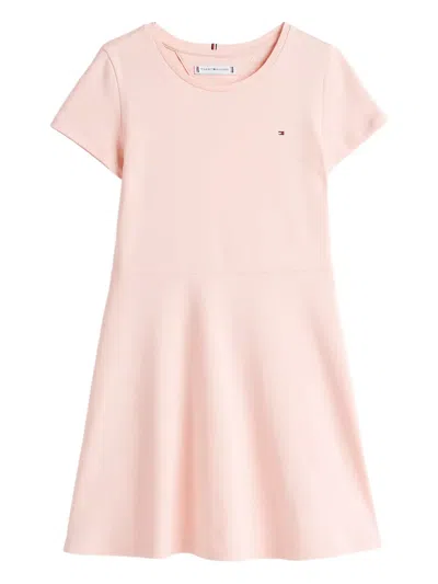 Tommy Hilfiger Junior Kids' Logo-embroidered Dress In Pink