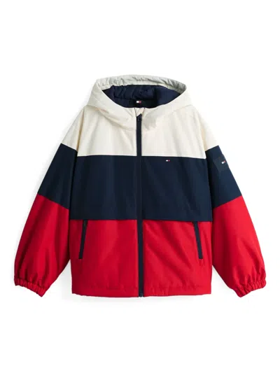 Tommy Hilfiger Junior Kids' Logo-embroidered Padded Jacket In Red