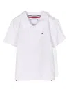 Tommy Hilfiger Junior Logo-embroidered Polo Shirt In White