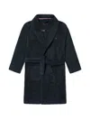Tommy Hilfiger Junior Logo-embroidered Robe In Blue