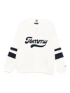 Tommy Hilfiger Junior Logo-embroidered Sweatshirt In White