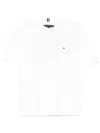 Tommy Hilfiger Junior Logo-embroidered T-shirt In 白色