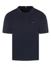 Tommy Hilfiger Junior Logo-embroidered T-shirt In Blue