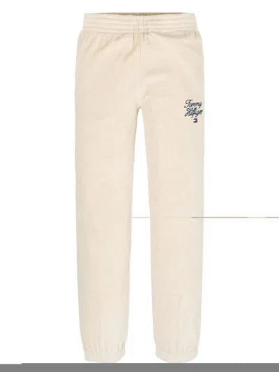 Tommy Hilfiger Junior Kids' Logo-embroidered Track Pants In Neutrals