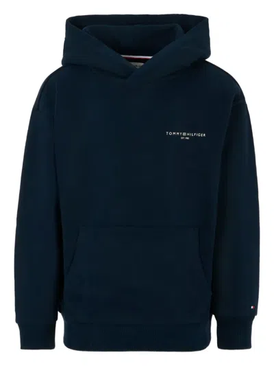 Tommy Hilfiger Junior Kids' Logo Hoodie In Blue