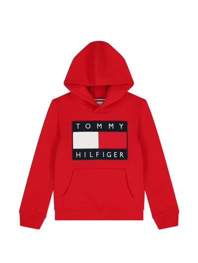 Tommy Hilfiger Junior Kids' Logo Hoodie In Red