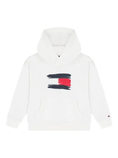 Tommy Hilfiger Junior Kids' Logo Hoodie In White