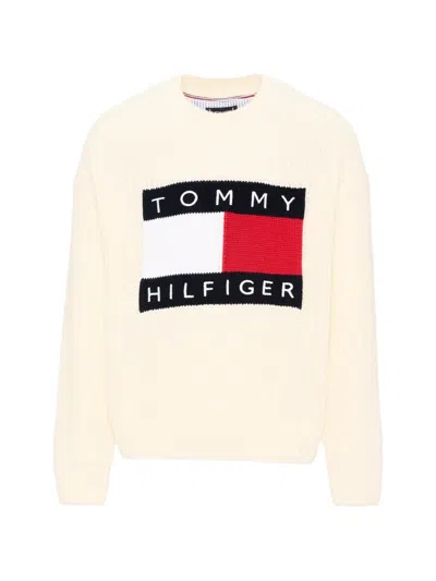 Tommy Hilfiger Junior Kids' Logo Knitwear In Neutral