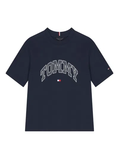Tommy Hilfiger Junior Kids' Logo Navy T-shirt In Blue