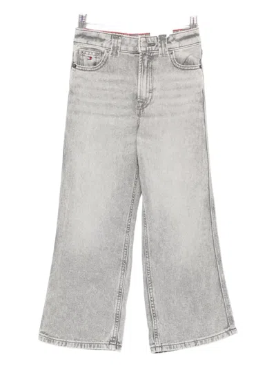 Tommy Hilfiger Junior Logo-patch Jeans In Gray