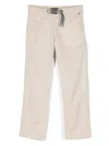 Tommy Hilfiger Junior Logo-patch Twill Chinos In Neutrals