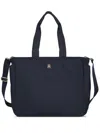 Tommy Hilfiger Junior Logo-plaque Changing Bag In Blue