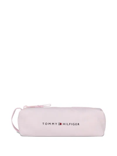 Tommy Hilfiger Junior Kids' Logo-plaque Pencil Case In Pink