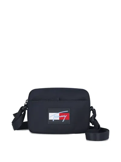 Tommy Hilfiger Junior Kids' Logo-plaque Shoulder Bag In Blue