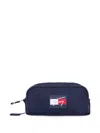 Tommy Hilfiger Junior Logo-plaque Zip-around Pencil Case In Blue