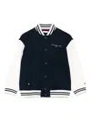 Tommy Hilfiger Junior Logo-print Bomber Jacket In Blue