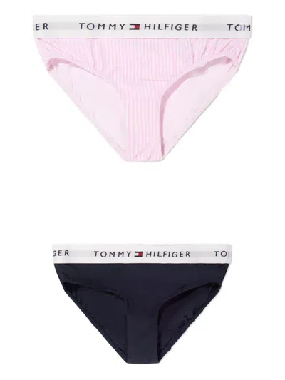 Tommy Hilfiger Junior Kids' Logo-print Briefs (pack Of Two) In Pink