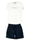 Tommy Hilfiger Junior Logo-print Cargo-pocket Tracksuit In White