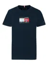 Tommy Hilfiger Junior Logo-print Cotton T-shirt In Blue