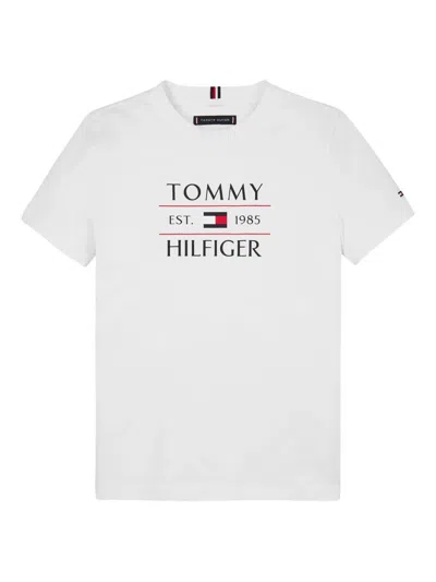 TOMMY HILFIGER JUNIOR LOGO-PRINT CREW-NECK T-SHIRT