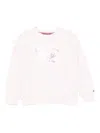 Tommy Hilfiger Junior Logo-print Long-sleeves Sweatshirt In Pink