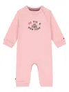 Tommy Hilfiger Junior Logo-print Romper In Pink
