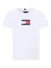 Tommy Hilfiger Junior Logo-print Short-sleeve T-shirt In White