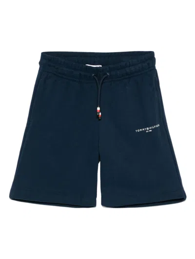 Tommy Hilfiger Junior Kids' Logo-print Shorts In Blue