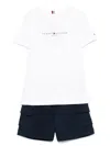 Tommy Hilfiger Junior Logo-print Shorts Set In White