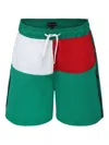 Tommy Hilfiger Junior Logo-print Swim Shorts In Green