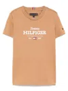 Tommy Hilfiger Junior Logo-print T-shirt In 褐色