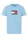 Tommy Hilfiger Junior Logo-print T-shirt In Blue