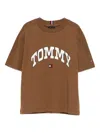 Tommy Hilfiger Junior Logo-print T-shirt In Brown