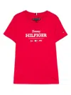 Tommy Hilfiger Junior Logo-print T-shirt In Red