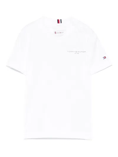 Tommy Hilfiger Junior Babies' Logo-print T-shirt In White